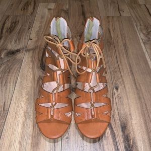 Restricted Shoes - Tan wedges - never worn Restricted Shoes - Tan wedges - never worn